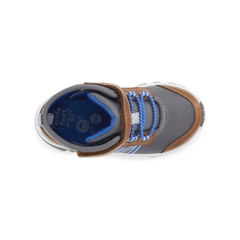 Stride Rite 360 Freya KB027702 Boots Toddler US 11 Gray Brown Ankle Strap NCZ254